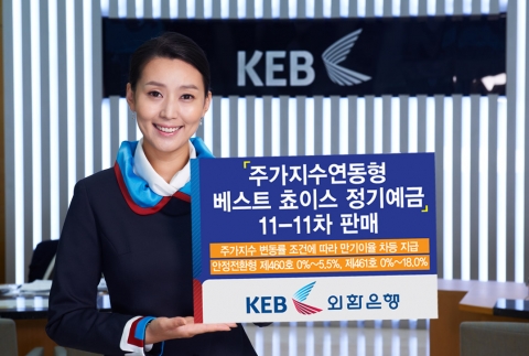 외환은행은 주가지수 변동률 조건에 따라 각각 최고 연 5.5% 와 18.0%의 수익률 달성이 가능한 ELD상품인‘베스트 쵸이스 정기예금’을 판매한다.