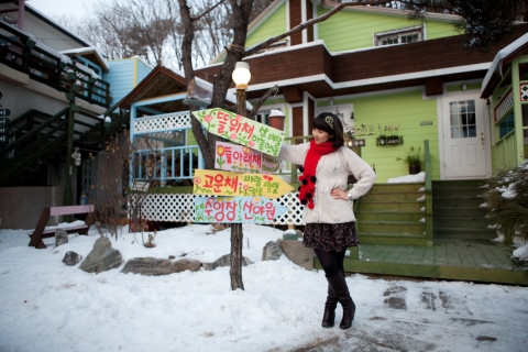 눈온날 산비탈펜션은 동화속의 한 장면입니다.