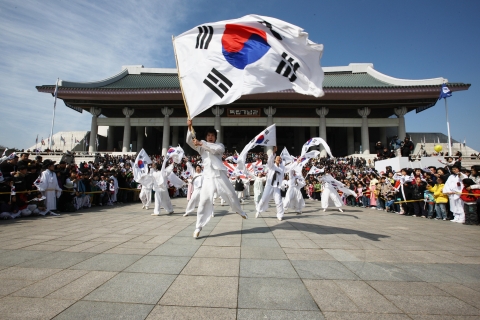 태극기 휘날리는 기념관 행사(3.1운동 정신계승 만세운동 재현행사)