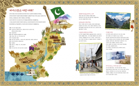 파키스탄의 국기와 지형, 화폐, 종교 등을 설명한 <행복통신 이슬라마바드>의 정보면