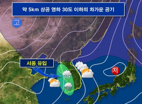 2011년 12월 31일 밤 예상일기도