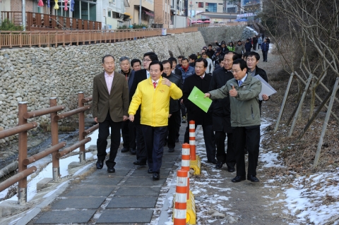 강운태 광주시장, 증심사 상가지구 현장방문