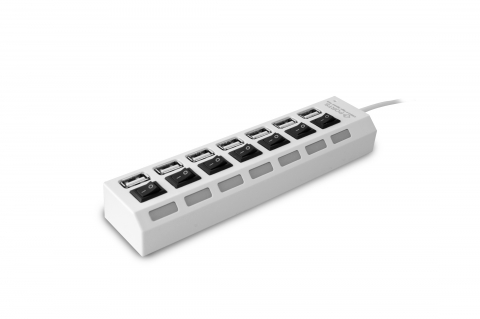 노벨뷰 7포트 USB 허브 NB-107(P) 화이트