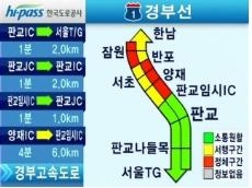 고속도로 소통정보 화면