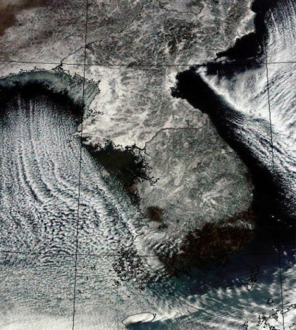 Terra/MODIS 영상(2012년 2월 1일 11시 28분)
