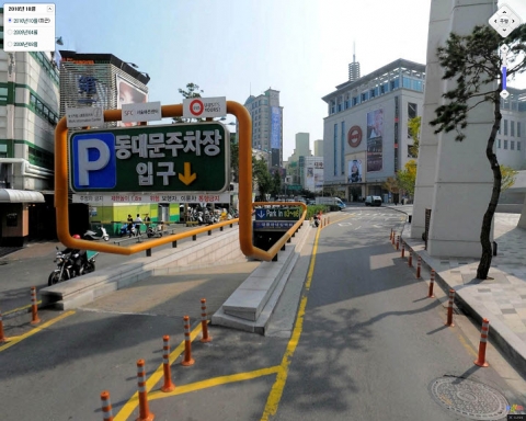 동대문 시장 주변 공영주차장