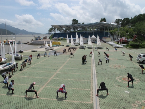 지난 2011년도 요트국가대표 후보팀 합숙훈련 현장 모습