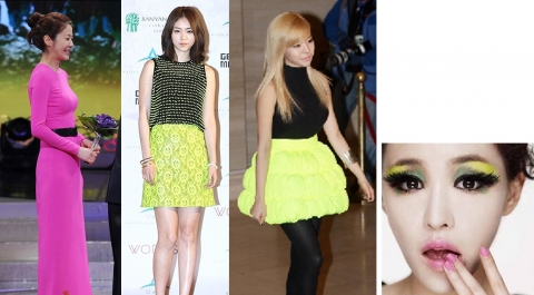 왼쪽부터 고현정, 이연희, 소녀시대 써니, 브라운아이드걸스 가인