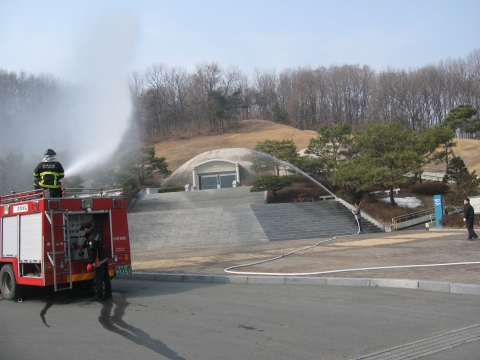 청주시, 제2회 문화재방재의 날 맞아 '문화재 합동 소방훈련' 실시