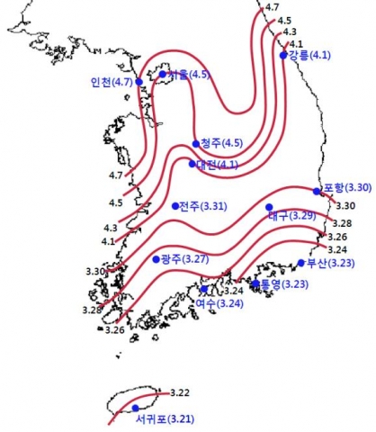 진달래 개화 예상시기