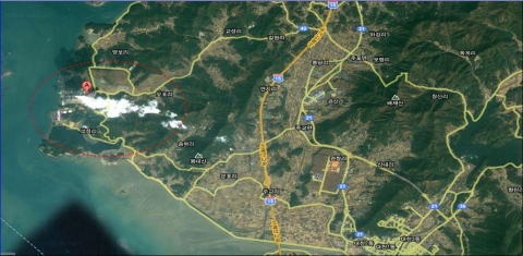 보령시 오천면 오포리 보령화력발전소 위치도