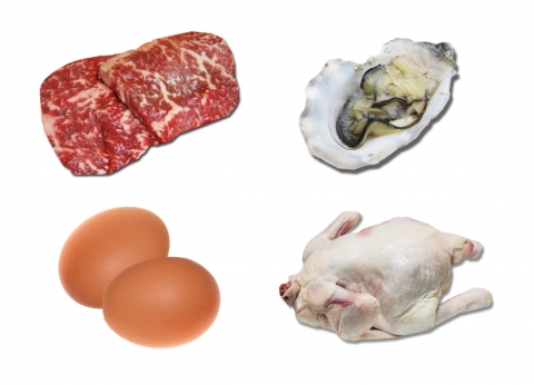 아연이 함유 되어 있는 아연, 쇠고기, 계란, 가금류