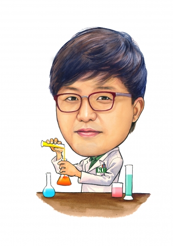 건국대 안성관 교수 캐리커처