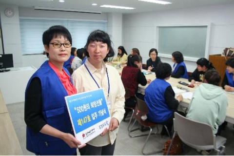&#039;500원의 희망선물&#039;147호로 선정되어 리모델링된 장애인 직업적응훈련실
