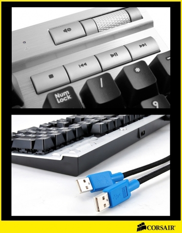 멀티미디어 키와 USB 인터페이스 및 1개의 허브