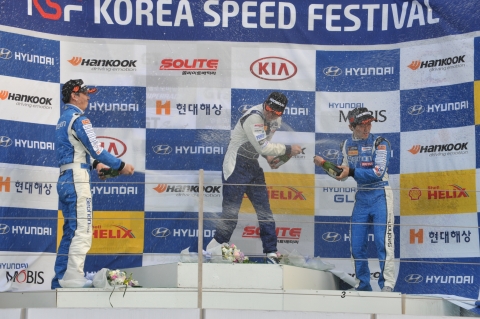 우승축하 샴페인세레머니