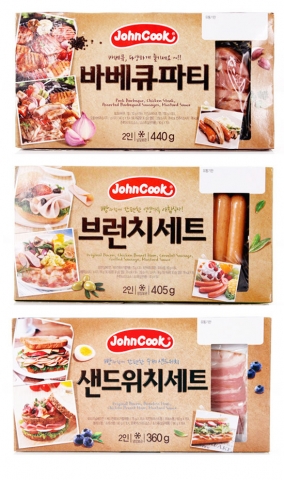 상황에 따라 간편하게 선택해 즐길 수 있는 존쿡 3종세트 (위에서부터 바베큐파티, 브런치세트, 샌드위치세트)