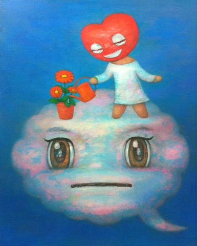 On the Cloud, acrlic on canvas, 91x73cm, 2011