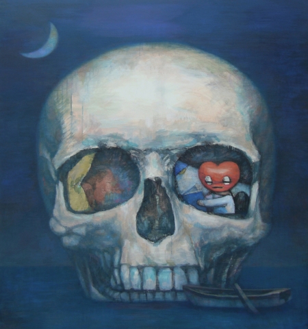 In the Skull Island, aclylic on canvas, 146x135cm, 2012