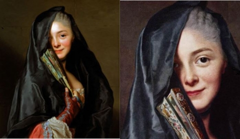 알렉산더 로슬린(Alexander Roslin)의  베일을 쓴 여인 (The Lady with the Veil) - 스톡홀름 국립미술관 소재