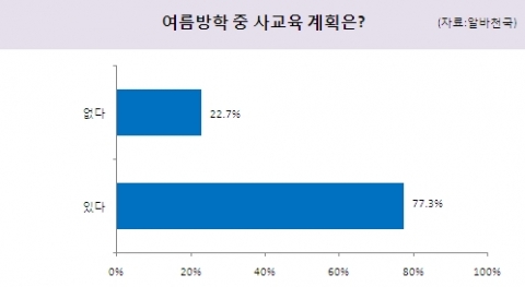 여름방학 중 사교육 계획은?