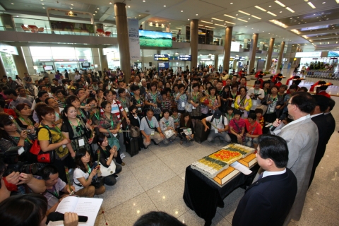 2011년 9월 바오젠 인센티브단체 인천공항 환영행사