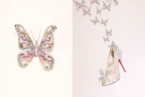 크리스찬 루부탱은 올 가을에 출시될 디즈니 명작 ‘신데렐라’의 다이아몬드 에디션 블루레이 출시를 기념하기 위해 유리구두를 현대적으로 재해석한 디자인을 선보였다.
