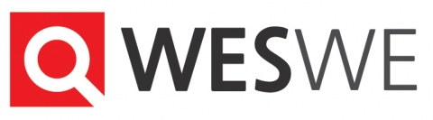 WESWE는 (주)왓에버서치의 공식 텍스트로고 타입이다.