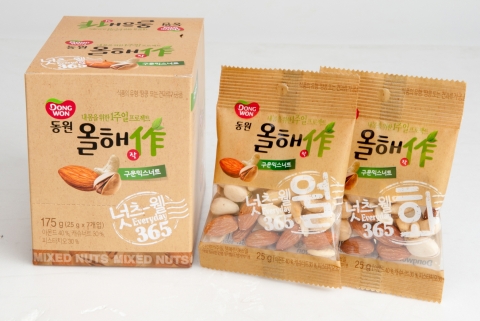동원F&B, 소포장 견과류 제품 '동원 올해作 1주일 프로젝트'