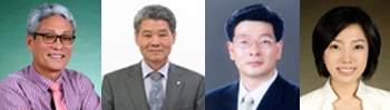 ( ▲ 좌측부터 이태현, 백필기, 김철모, 김윤경 )