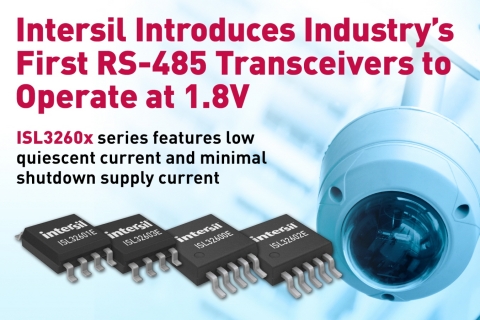 인터실, 1.8V에서 작동하는 RS-485 트랜시버 출시