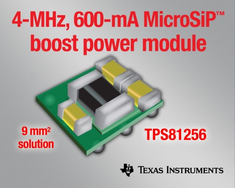 TI, 스마트폰 및 태블릿용 초소형 부스트 전력 모듈 출시