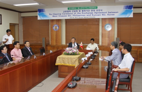 웨스트비사야스주립대학교 파블로 수봉 총장 일행이 7월 23일(월) 3박4일의 일정으로 군산대학교를 방문했다.