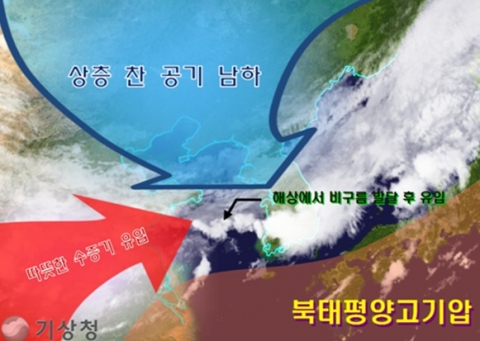 이번 강수 모식도