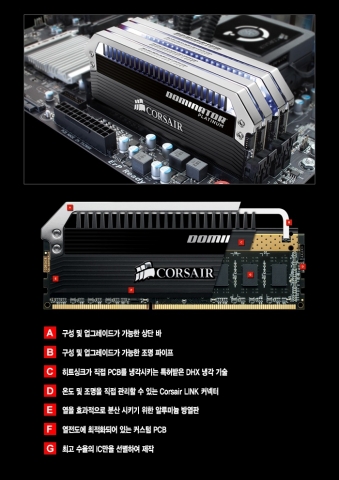 도미네이터 플래티넘 제품의 세부 스펙 및 기능