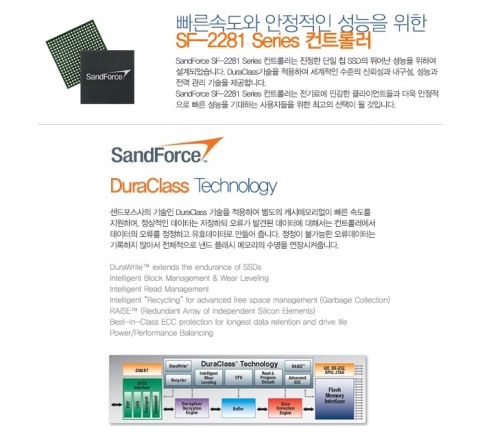 샌드포스사의 듀라클래스 기술 안내