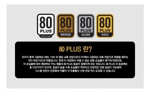 80플러스 인증에 대한 설명