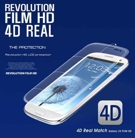 프로텍트엠은 ‘갤럭시S3’ 전용 레볼루션HD필름 리얼4D 액정보호필름을 출시했다.