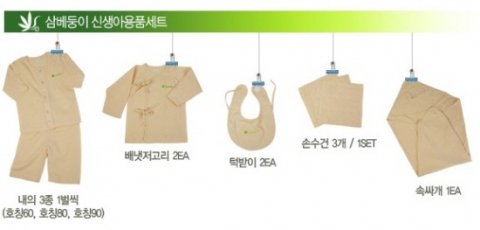 햄프 신생아용품 세트