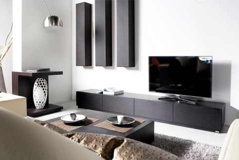 리모컨신호 중계장치가 장착된 TV장식장. 티브이메이트 RFS시리즈. OTTAWA(오타와) 제품이미지