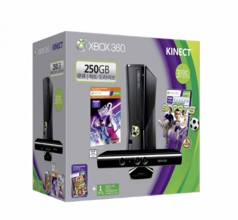 한국마이크로소프트 Xbox 360 250GB 키넥트 홀리데이 패키지