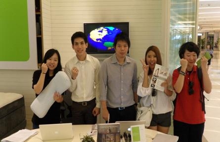 동명대학교 태국의법칙 팀의 태국 현지 보부상 활동장면