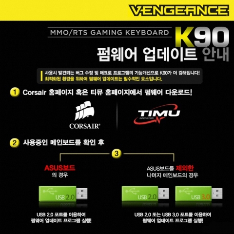 K90 펌웨어 업그레이드 관련 안내 이미지