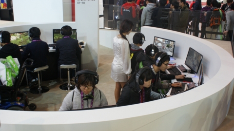 지난 지스타 당시 네오위즈게임즈 부스에 설치되었던 모습