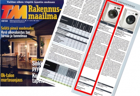 LG 드럼세탁기가 스웨덴에 이어 핀란드 유력지‘디엠 라케누시마일마 (TM Rakennusmaailma)’의 제품 평가에서 1위를 차지하며 북유럽에서 명실공히 최고 기술력을 인정받았다.