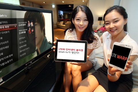 KT는 올레TV 출시 4년 만에 400만 고객 가입 달성을 기념하기 위해 LTE WARP 고객이 올레TV를 저렴한 요금으로 이용할 수 있는 ‘LTE 뭉치면올레’를 출시한다.