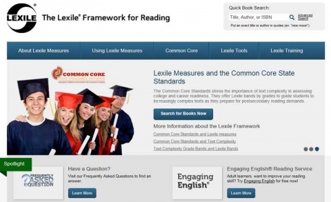 대표적 영어독서지수인 렉사일지수(The Lexile® Framework for Reading)를 개발한 미국의 메타메트릭스(MetaMetrics®)사 홈페이지