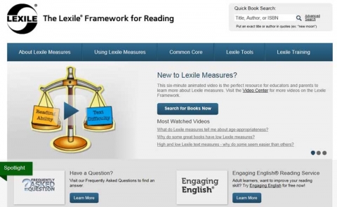 대표적 영어독서지수인 렉사일지수(The Lexile® Framework for Reading)를 개발한 미국의 메타메트릭스(MetaMetrics®)사 홈페이지