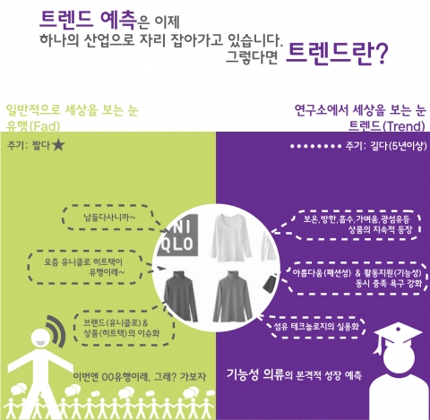 트렌드와 유행 비교 인포그래픽