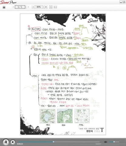 Snote1의 시크릿노트 요점 노트 화면